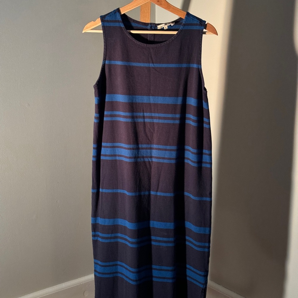 YMC blue striped maxi tunic